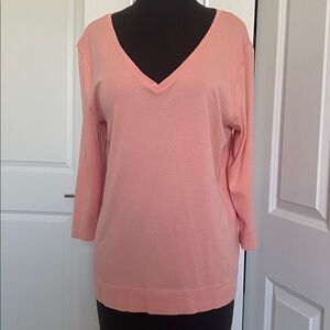Chico’s V-Neck Pink Sweater NWOT